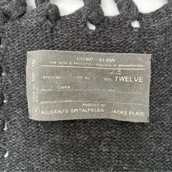 AllSaints Laurentia Braided Cardigan Size 12 - Picture 10 of 12